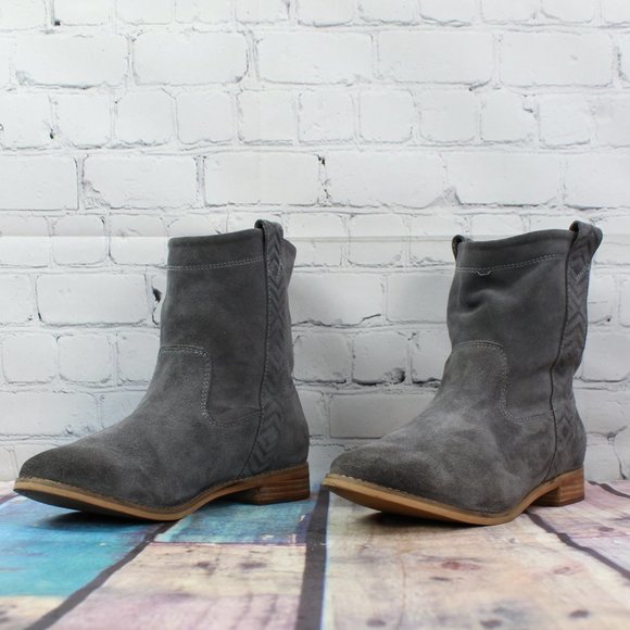 TOM'S Suede Slip on Ankle Boots Size 9.5 / 41 - Picture 2 of 9